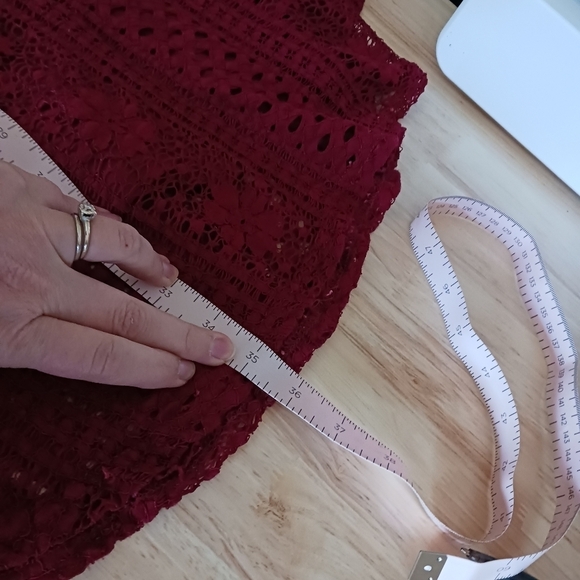 American Rag Lace Overlay Asymmetric Circle Skirt Dress Size Medi… - Picture 9 of 9